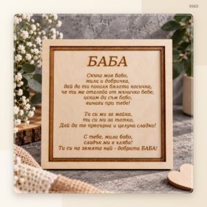 Гравиран сувенир за баба – модел 1