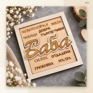 Гравиран сувенир за баба – модел 2
