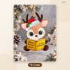 Коледна играчка еленче с книжка и име