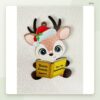 Коледна играчка еленче с книжка и име – снимка 2