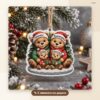 Коледна играчка „Семейство мечета“ с имена