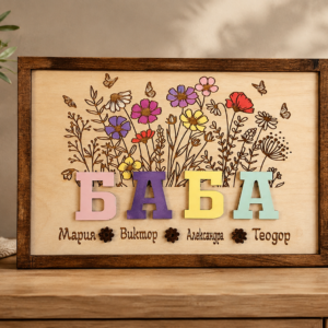 Плакет за баба с имена „Градинката на баба“