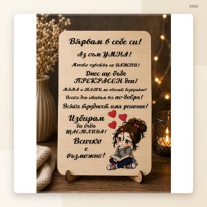 Плакет „Вярвай в себе си“ Плакет „Вярвай в себе си“