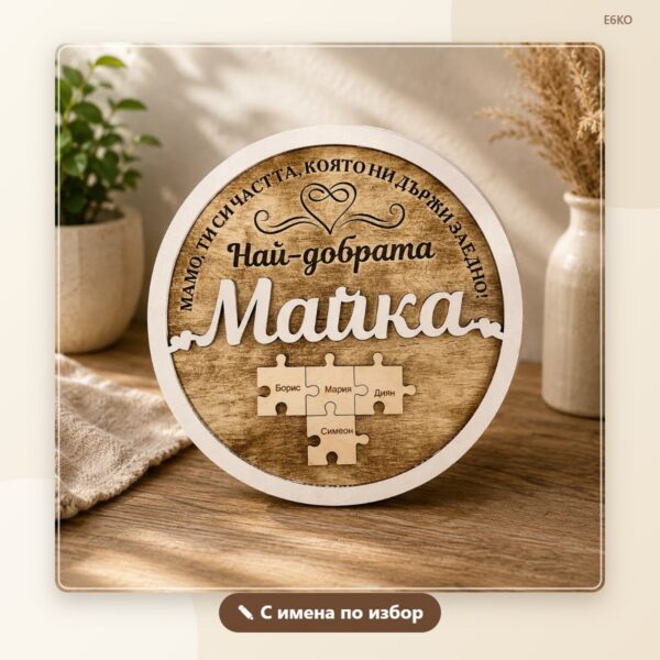 Плакет „За най-добрата майка“ с имена