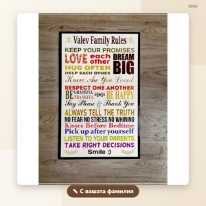 Постер „Family Rules“ с фамилия