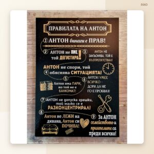 Постер „Правилата на Антон“
