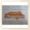 Семейна табела за врата с фамилия
