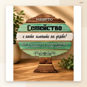 Сувенир „Семейството е като дървото“