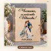 Сватбена картичка с фамилия и дата – модел 3