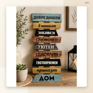 Табела „Добре дошли в нашия дом“
