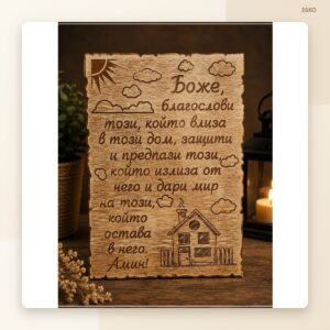 Табела „Молитва за дома“ Табела „Молитва за дома“