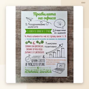 Табела „Правилата на офиса“