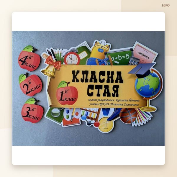 Табелка за класна стая с име на учителя – модел 2